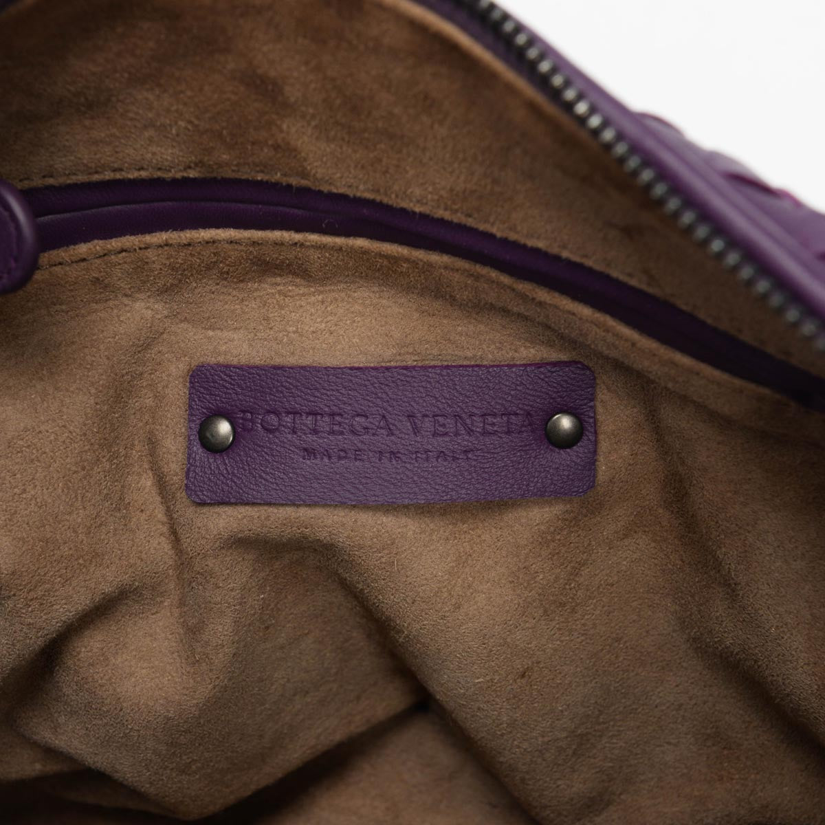 Bottega Veneta Purple Intrecciato Nodini Cross Body Bag