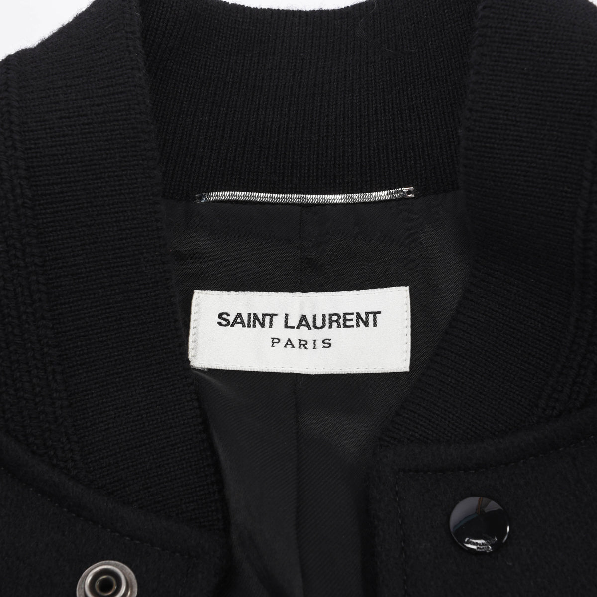 Saint Laurent Black Wool & Lambskin Teddy Jacket 50