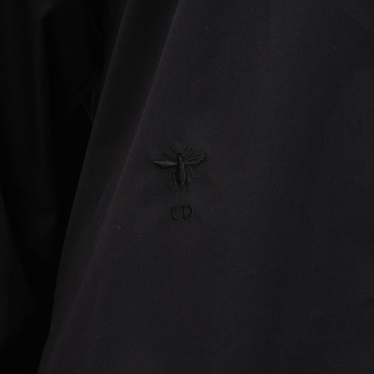Dior Black Cotton Poplin Asymmetric Shirt FR 42