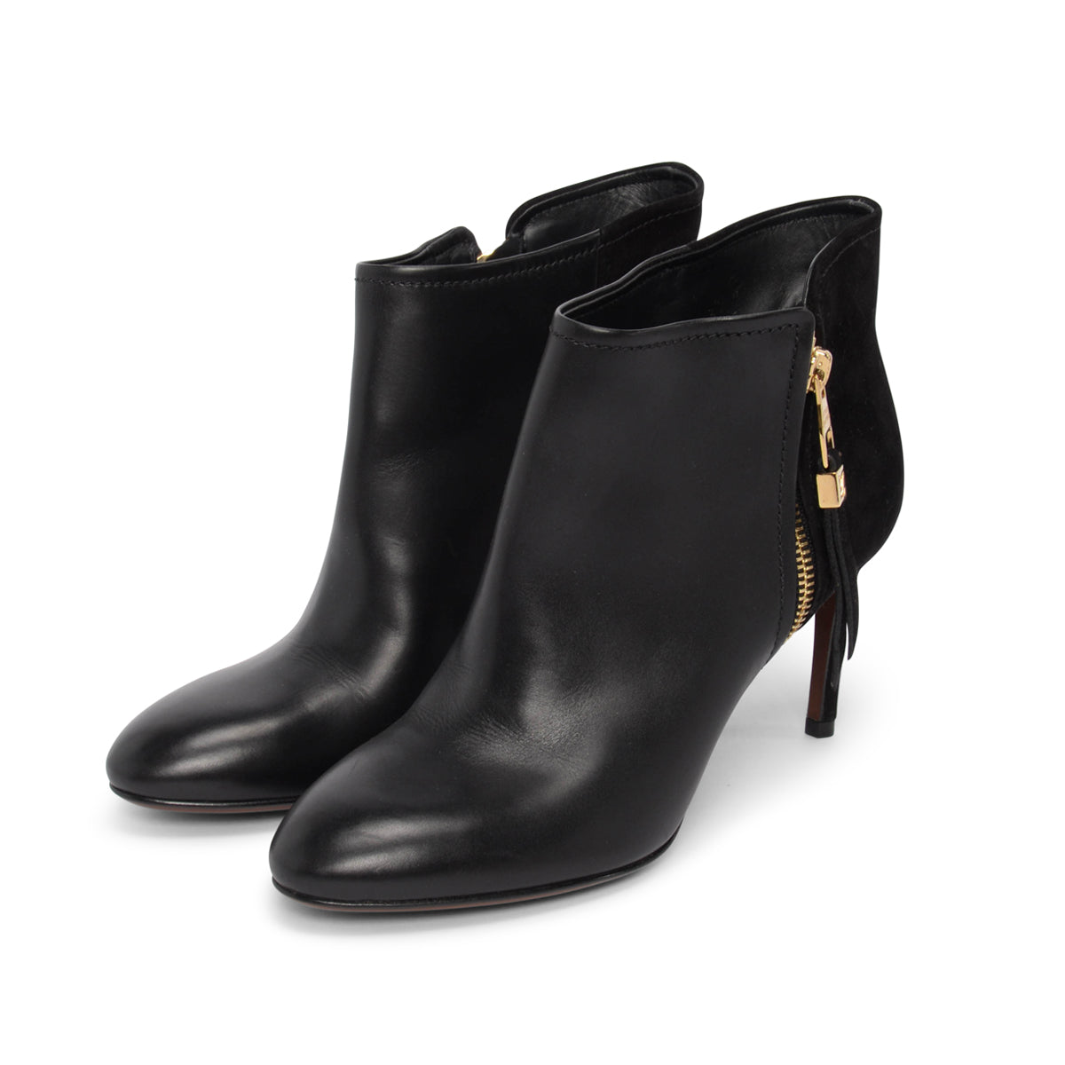 Louis Vuitton Black Calfskin Zippy Low Boots 36