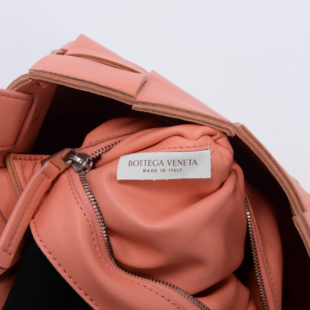 Bottega Veneta Coral Intreccio Lambskin Cassette Bag