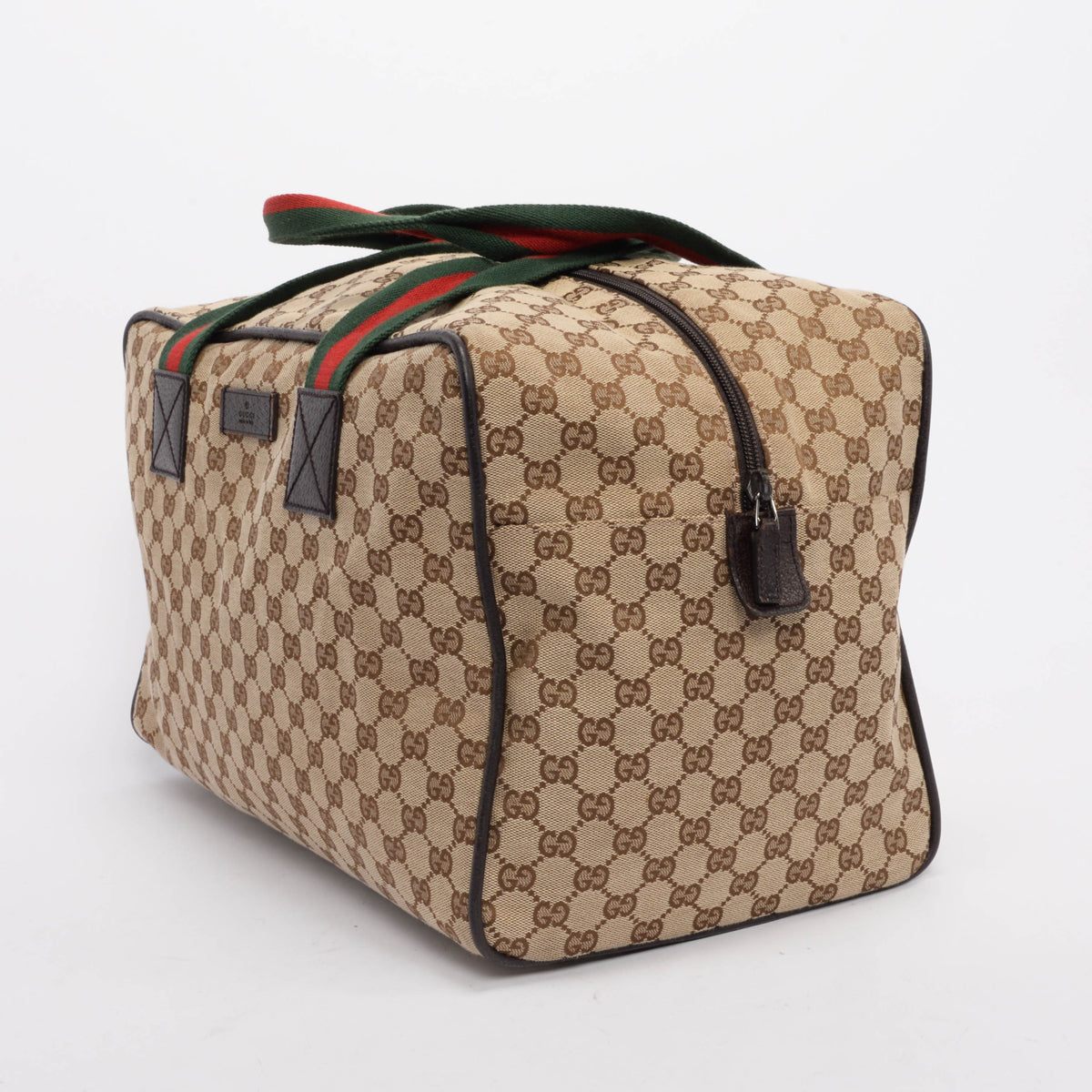 Gucci GG Canvas Web Medium Carry-On Duffle Bag