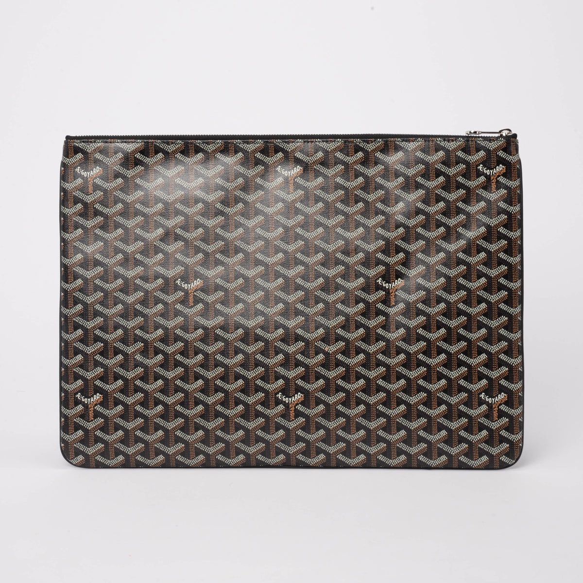 Goyard Black Goyardine Senat GM Pouch