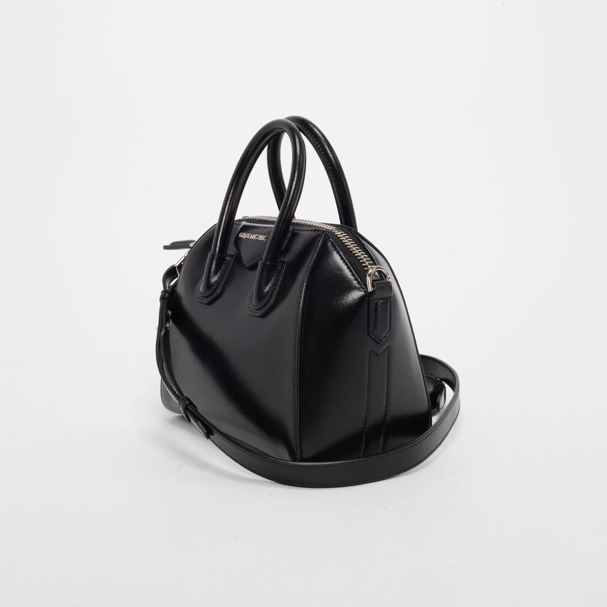 Givenchy Black Shiny Lord Mini Antigona Bag