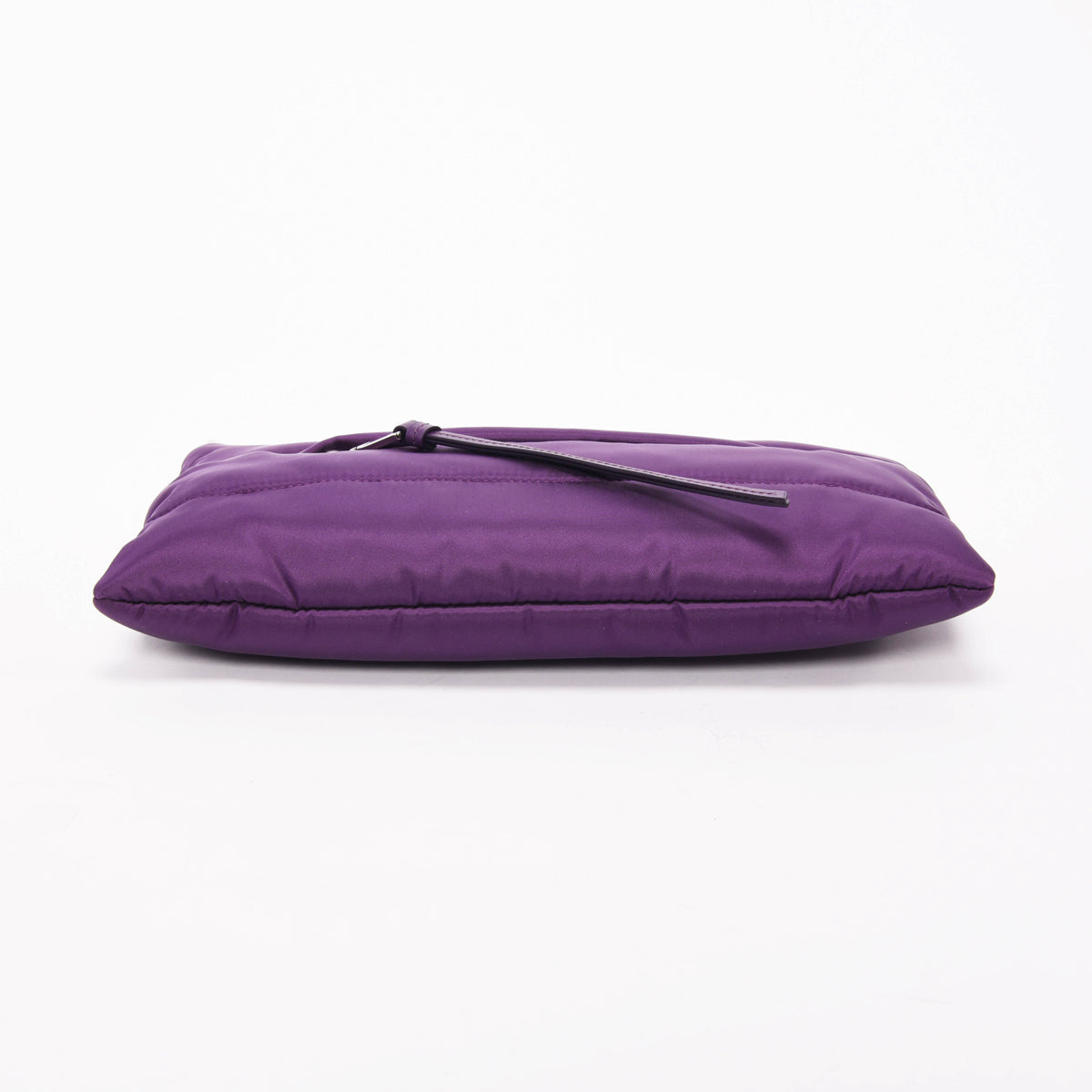 Prada Purple Quilted Nylon Bomber Clutch