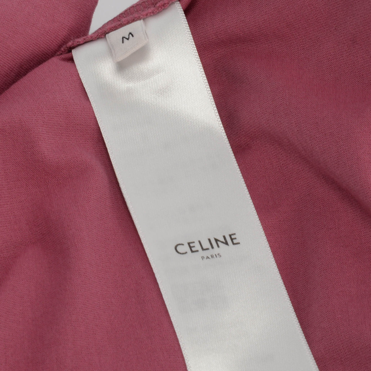 Celine Magenta Cotton Loose Graphic T-Shirt M