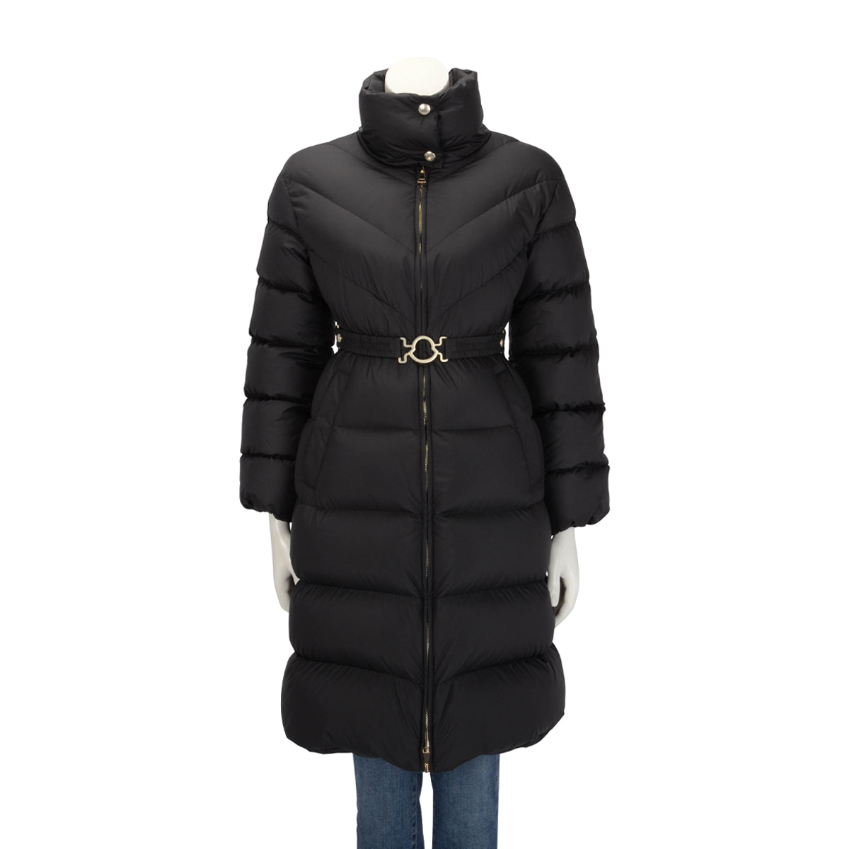 Moncler Black Quilted Down Long Brou Jacket 0