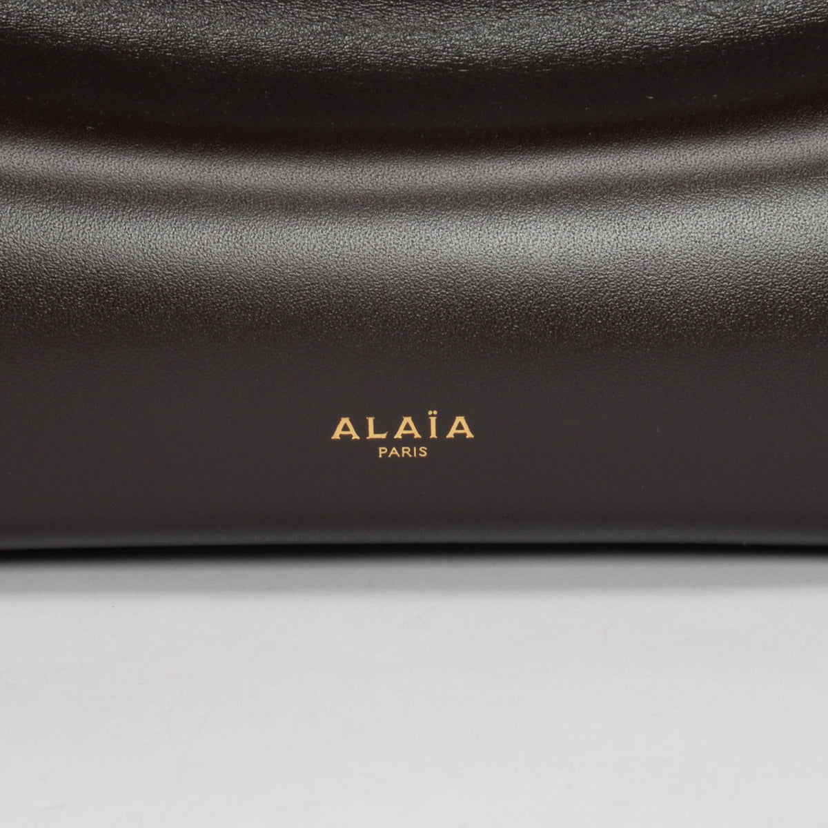 Alaia Dark Brown Calfskin Le Click East West Medium Bag