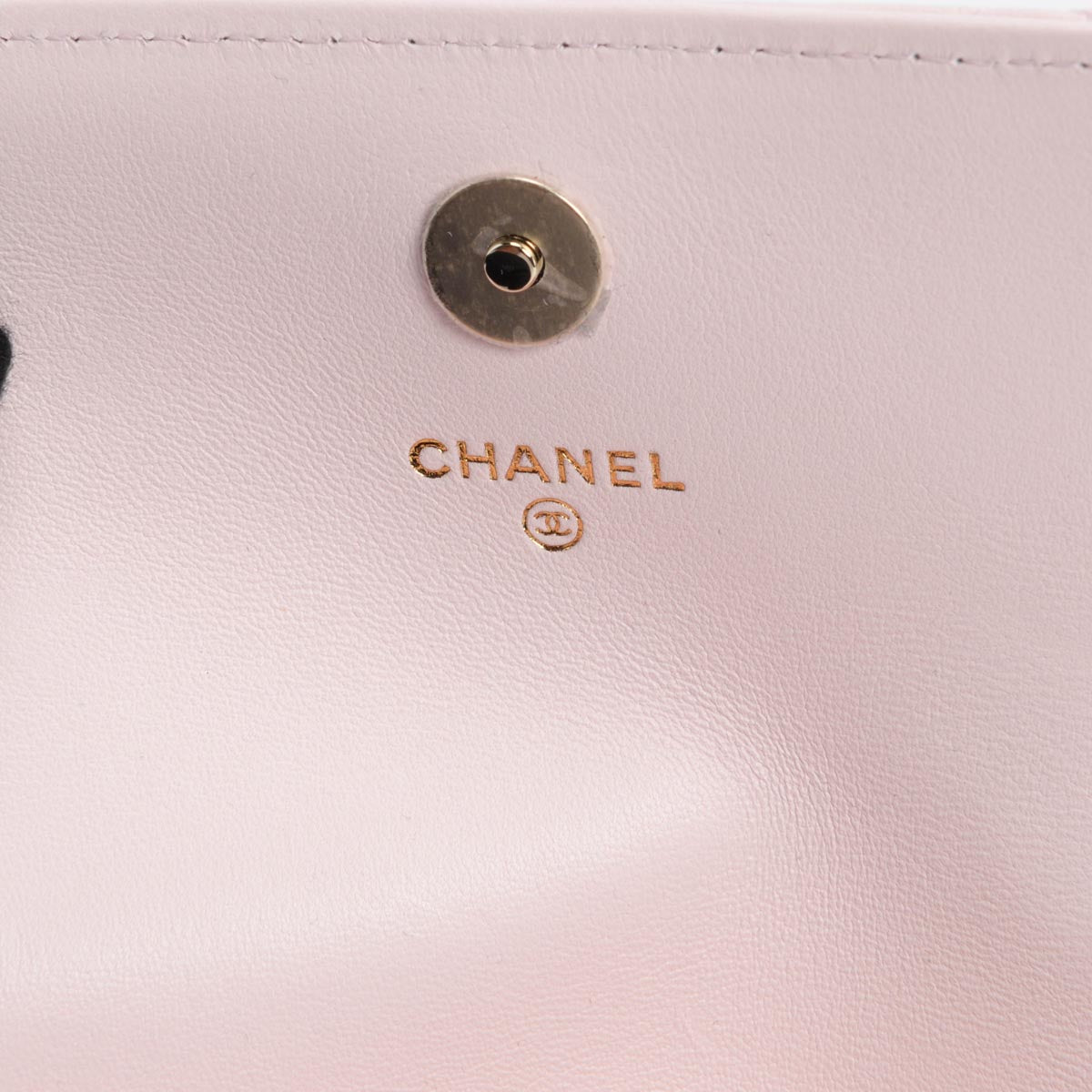 Chanel Light Pink Calfskin Clutch With Chain Wallet