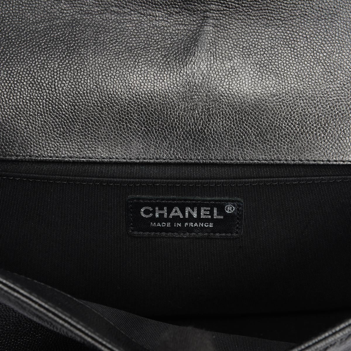 Chanel So Black Grained Calfskin Medium Boy Bag