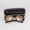Chanel Black Gold Mirrored Sunglasses - Blue Spinach