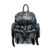 Chanel Black Printed Nylon & Lambskin Astronaut Essentials Backpack - Blue Spinach