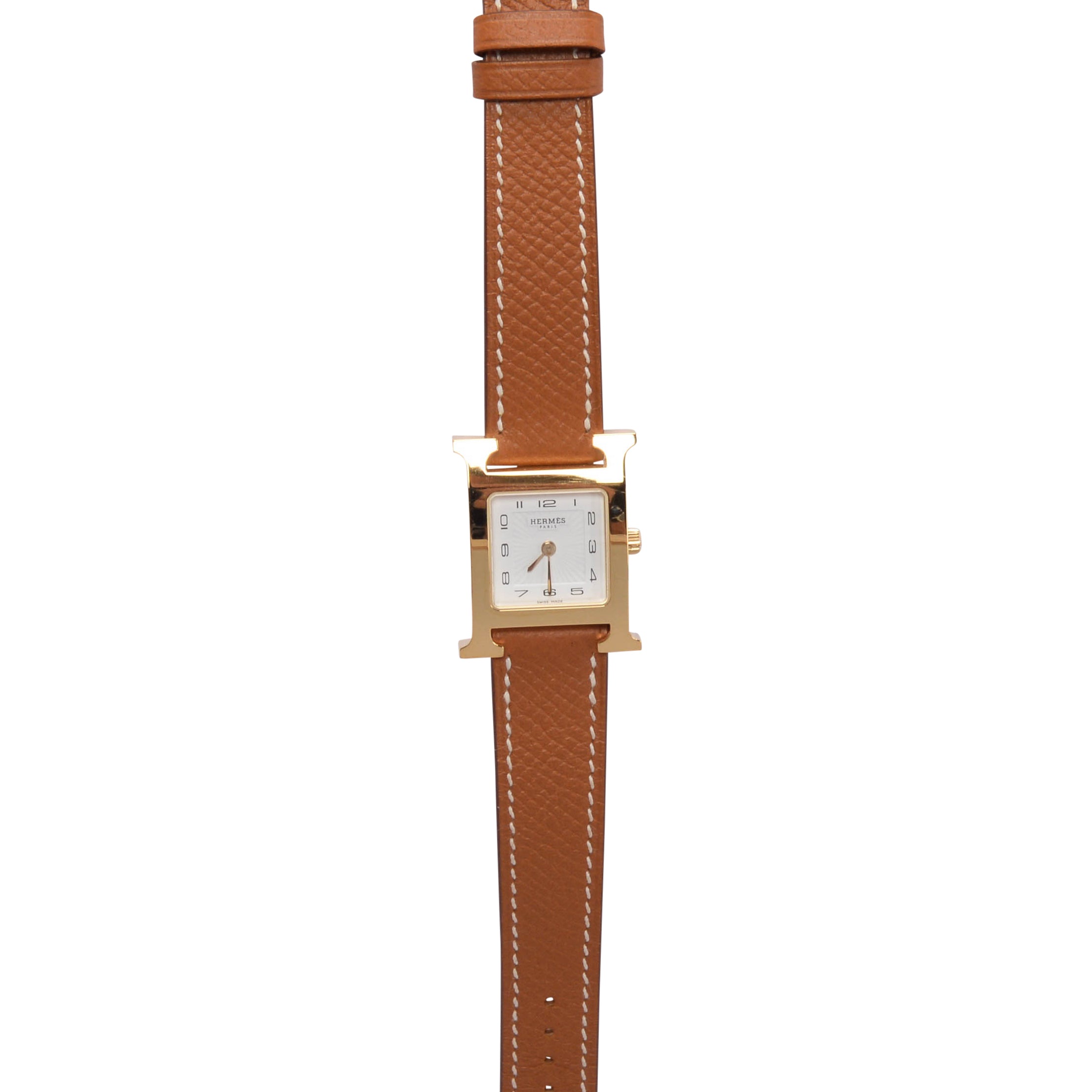 Hermes Gold Epsom Small Heure H Watch