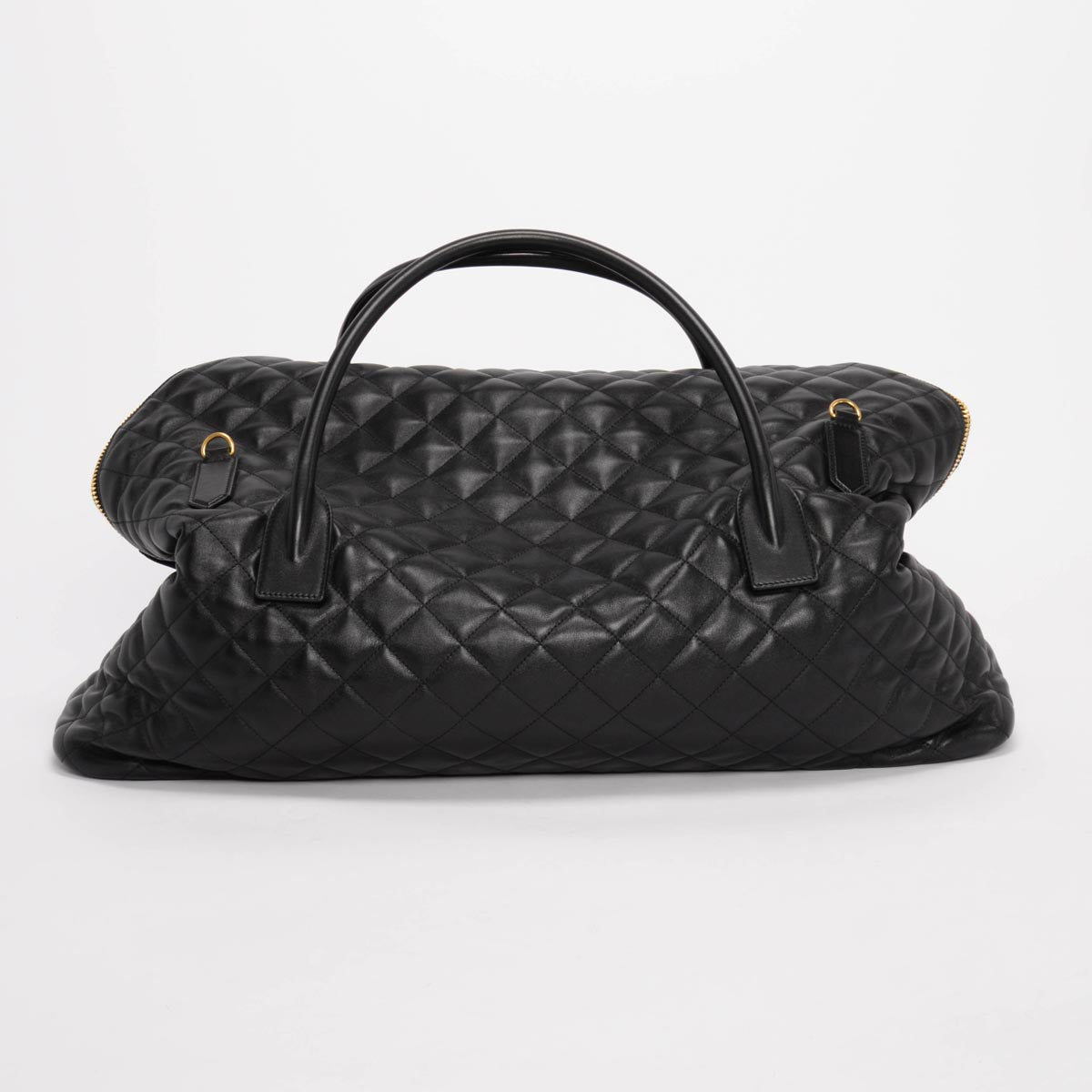 Saint Laurent Black Quilted Calfskin ES Giant Travel Bag