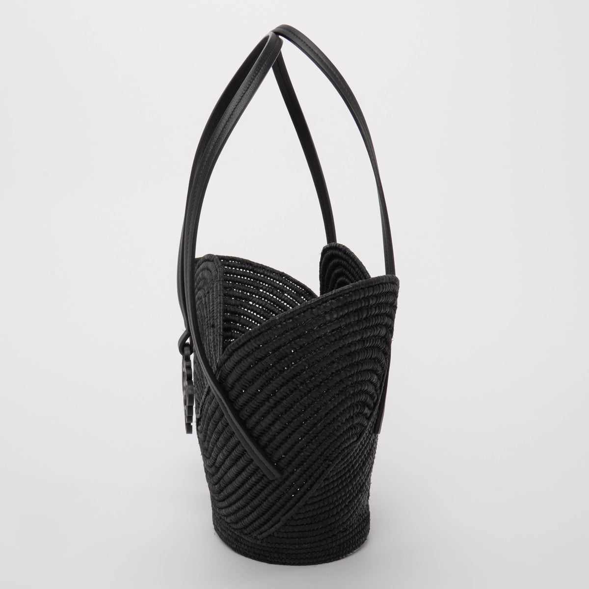Loewe x Paula's Ibiza Black Raffia Petal Basket Tote