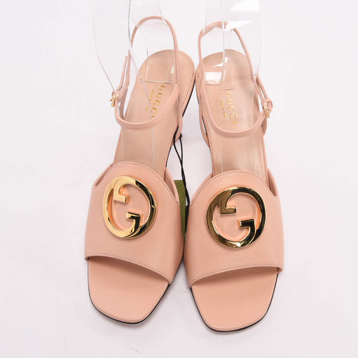 Gucci Perfect Pink Malaga Kid Blondie Slingback Sandals 38