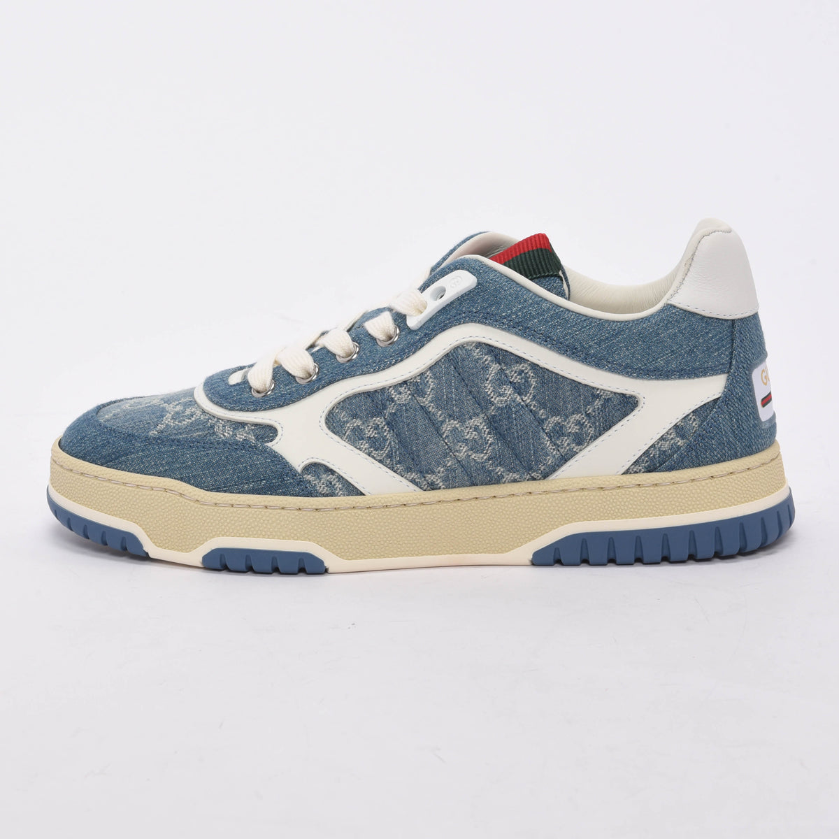 Gucci Blue Denim GG Re-Web Sneakers 37.5