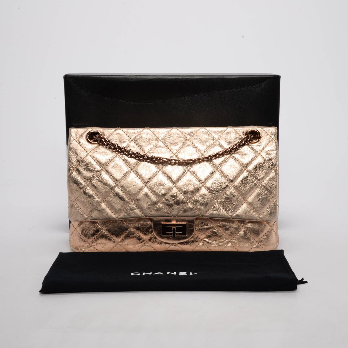 Chanel Rose Gold Aged Calfskin 2.55 Reissue 226 Flap Bag