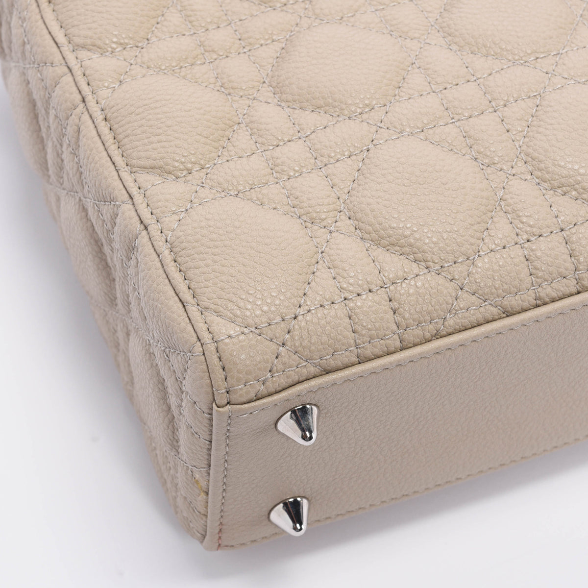 Dior Sand Cannage Grained Calfskin Small Lady Dior