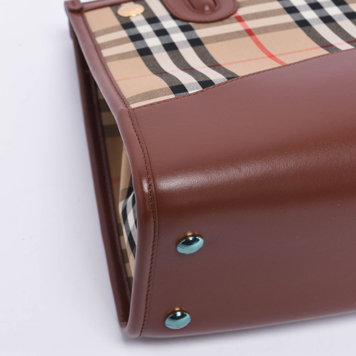 Burberry Tan Vintage Check Baby Title Tote