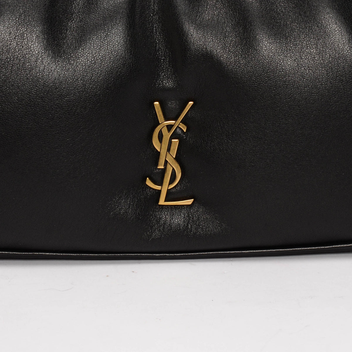 Saint Laurent Black Lambskin Mini Calypso Hobo Bag
