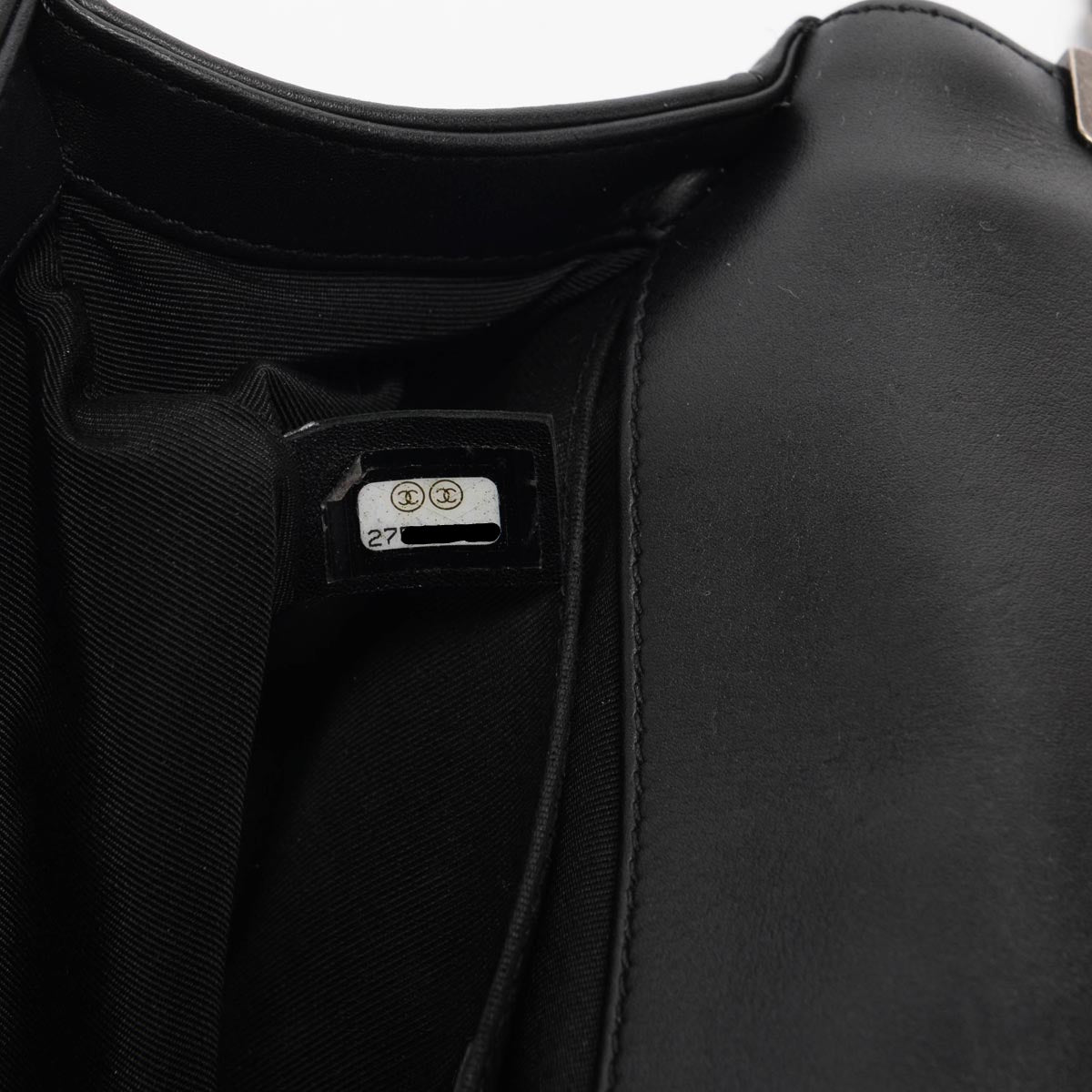 Chanel Black Quilted Lambskin New Medium Boy Bag