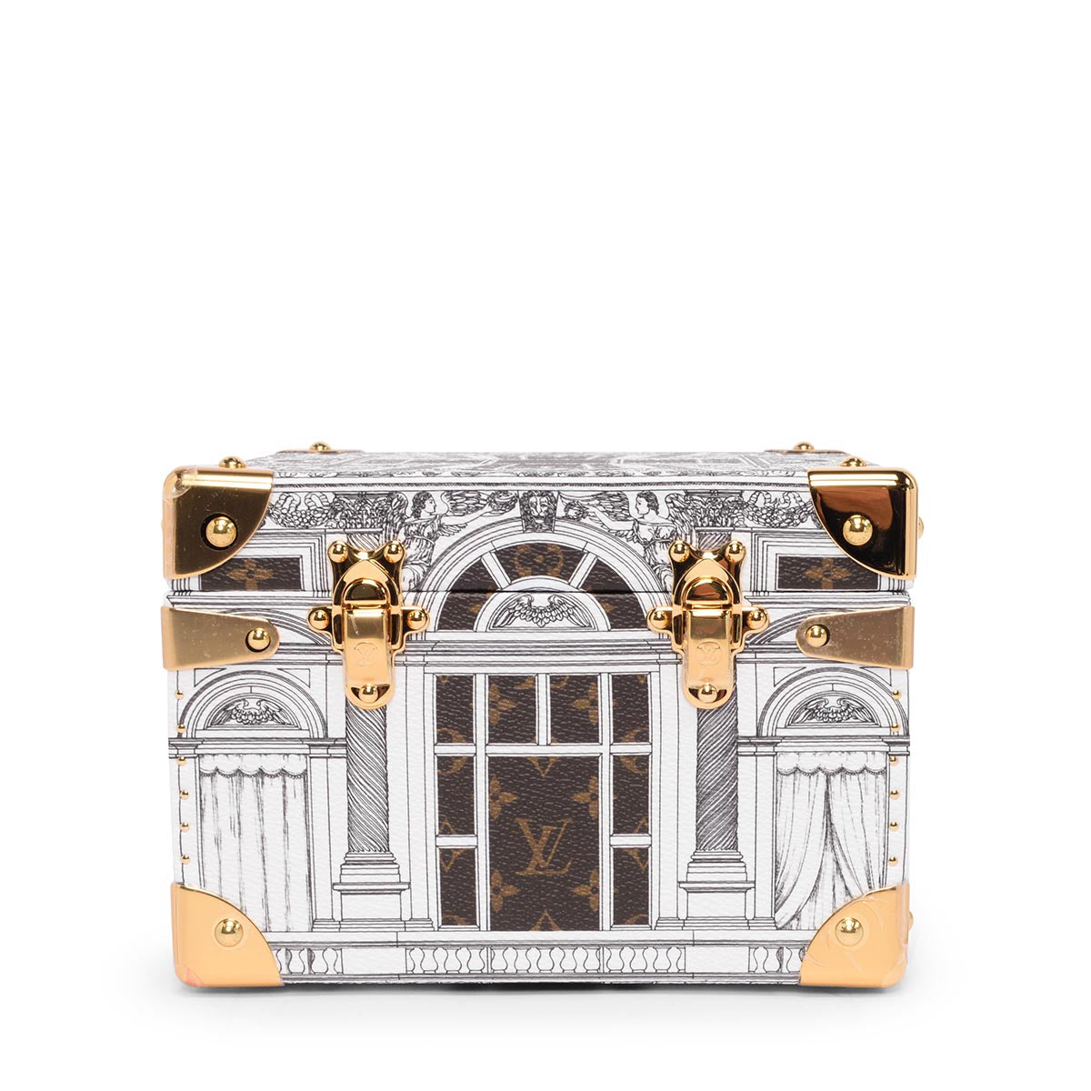 Louis Vuitton x Fornasetti Architettura Canvas Pyramid Trunk Set