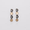 Chanel Gold & Silver Crystal Coco Drop Earrings - Blue Spinach