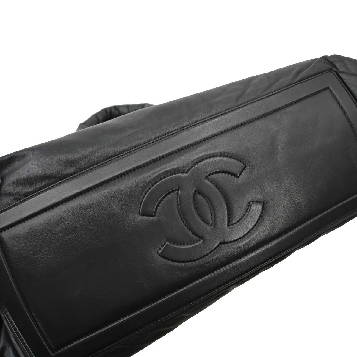 Chanel Black Lambskin Coco Cocoon Tote