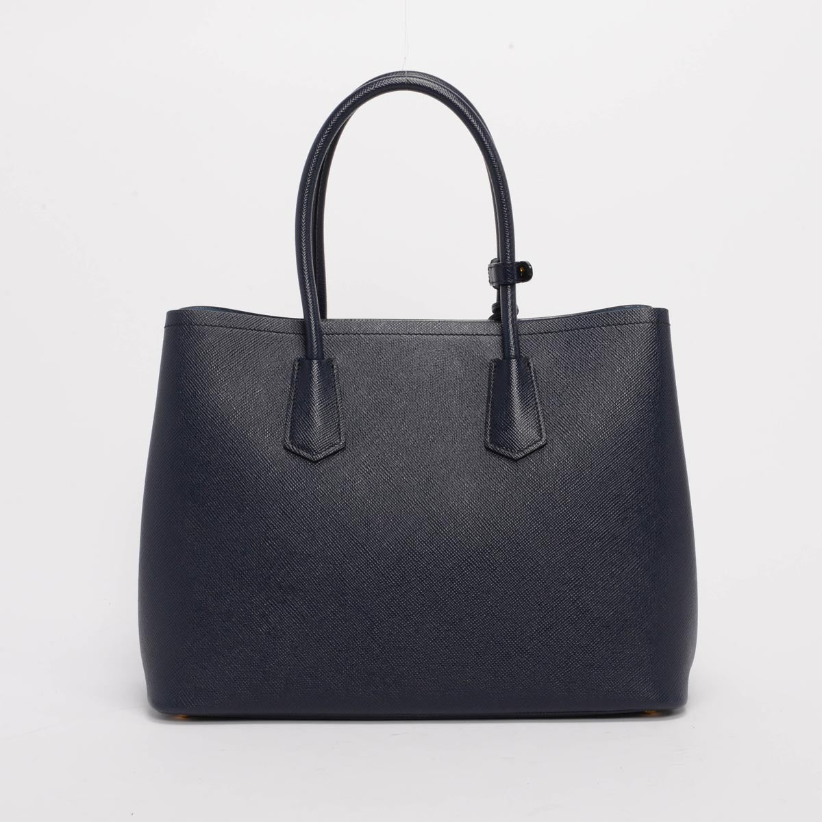 Prada Navy Saffiano Medium Double Bag