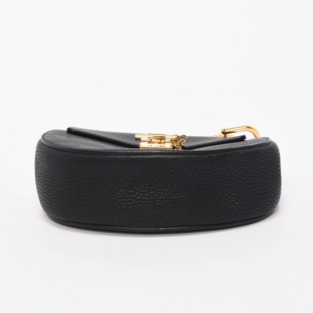 Chloe Black Grained Lambskin Small Drew Shoulder Bag