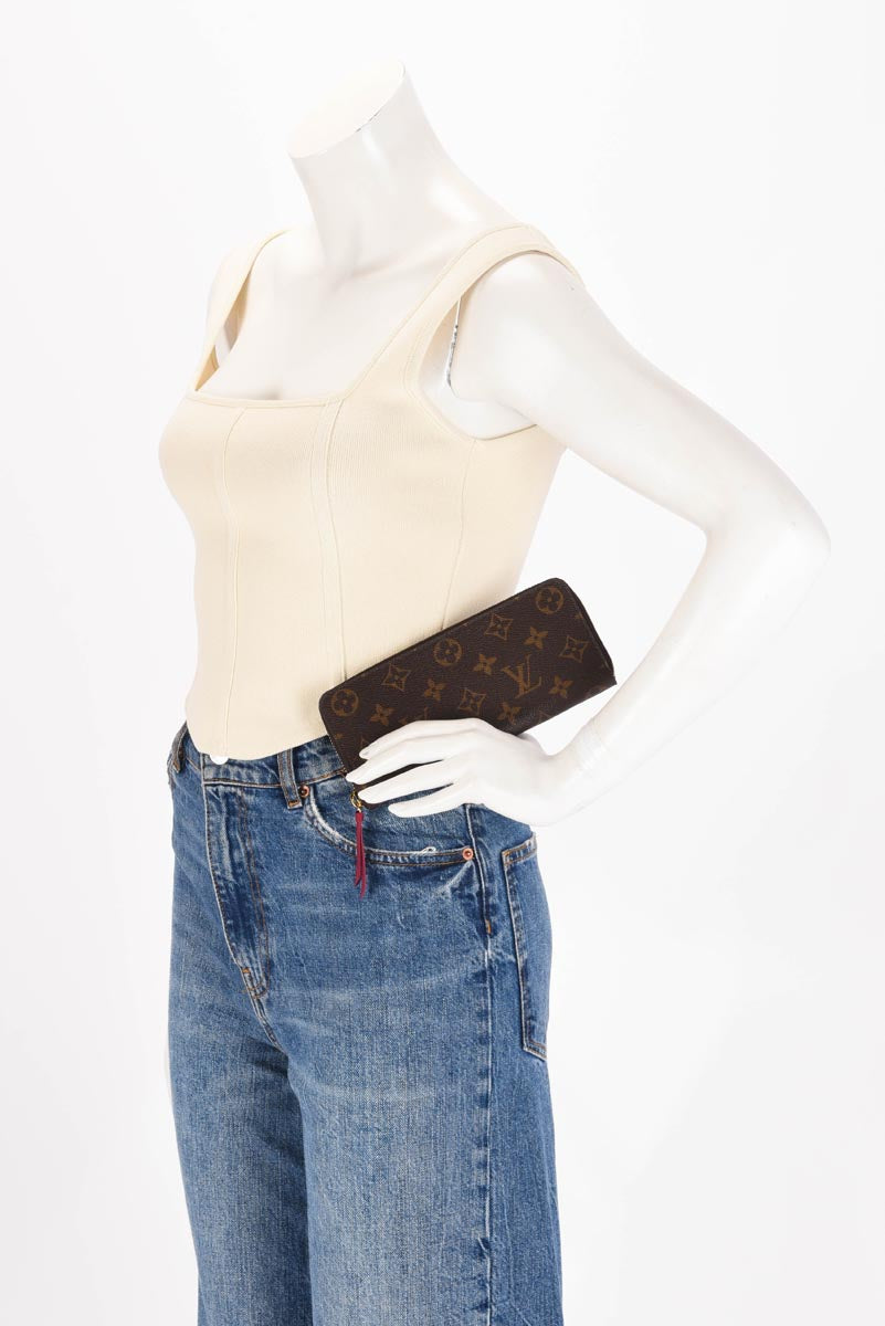 Louis Vuitton Fuchsia Monogram Canvas Clemence Wallet