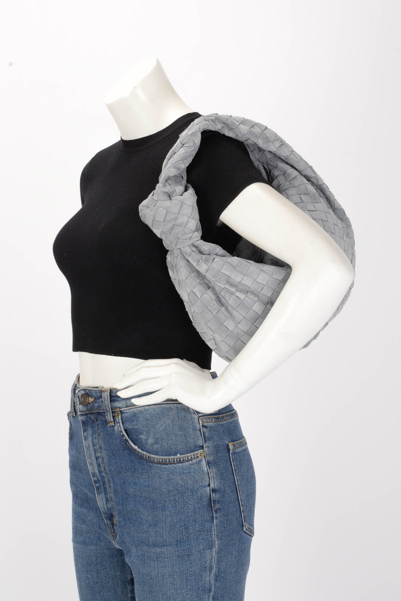Bottega Veneta Cloudy Indigo Suede Intrecciato Small Jodie