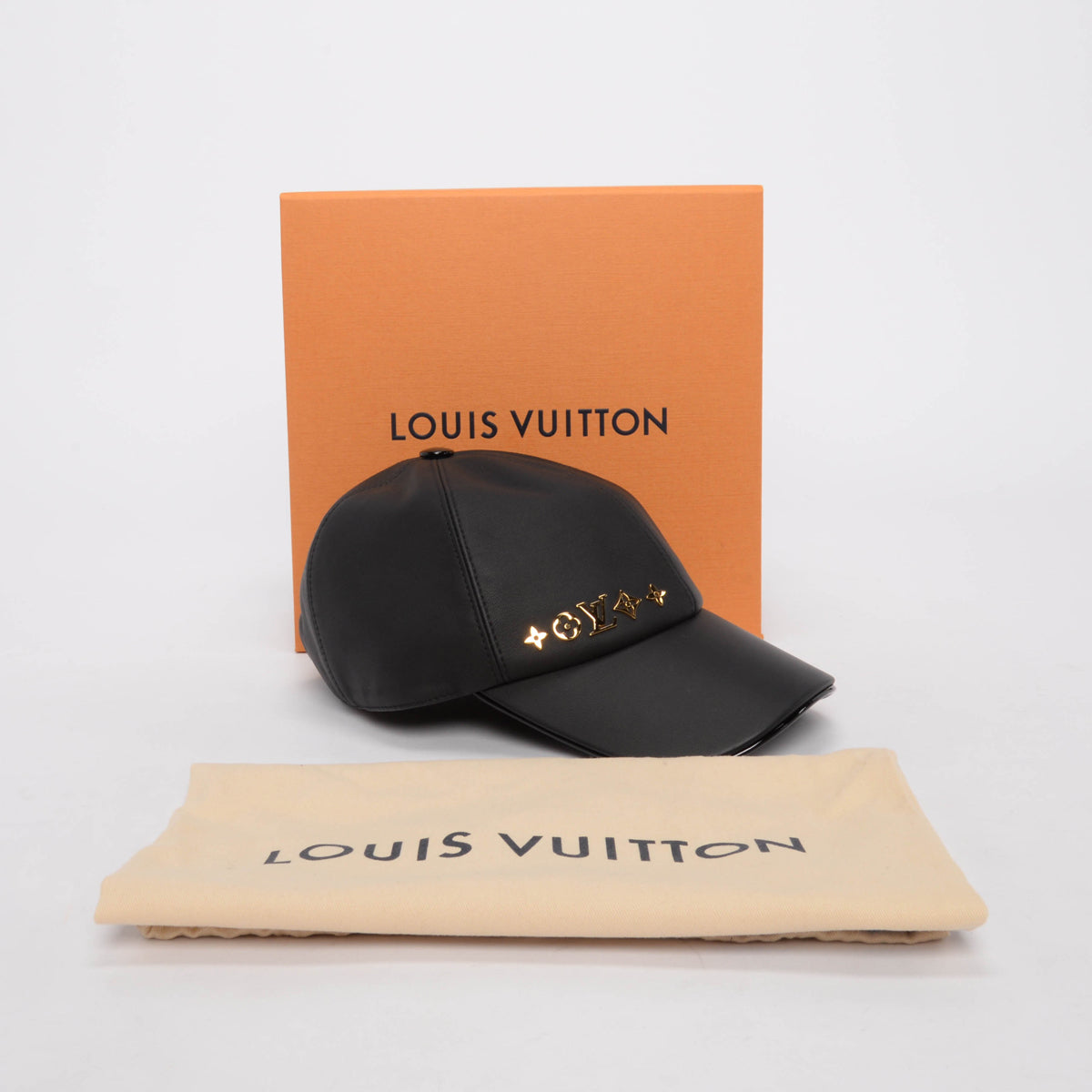 Louis Vuitton Black Leather Cruiser Cap