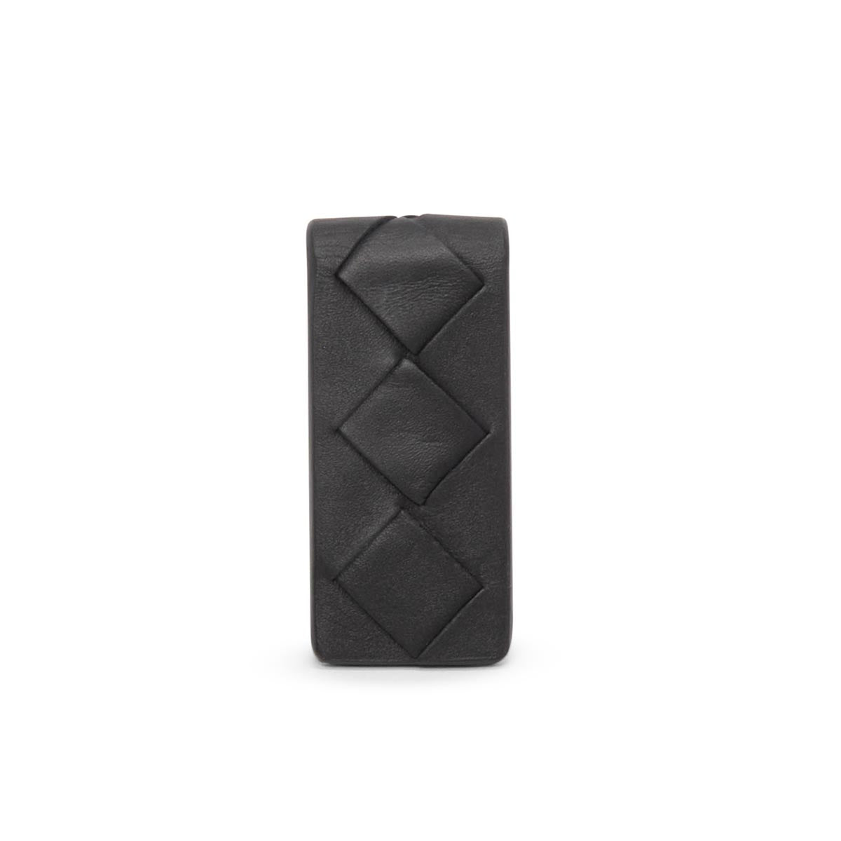 Bottega Veneta Black Leather Intrecciato Money Clip