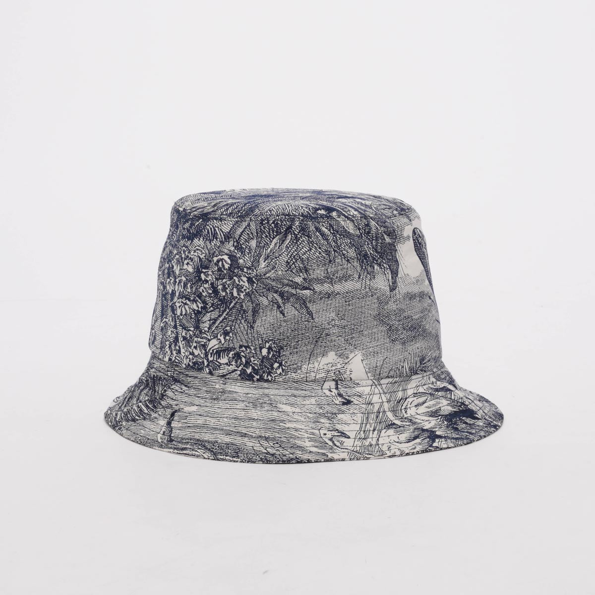 Dior Navy Nylon Toile de Jouy Bucket Hat