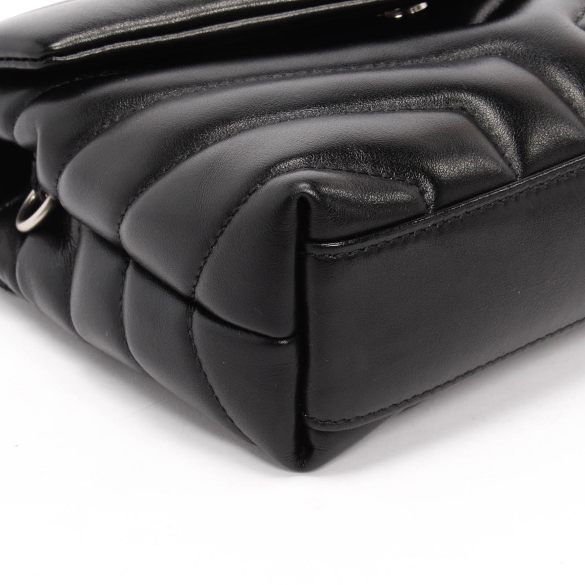 Saint Laurent Black Quilted Calfskin Toy Loulou Bag