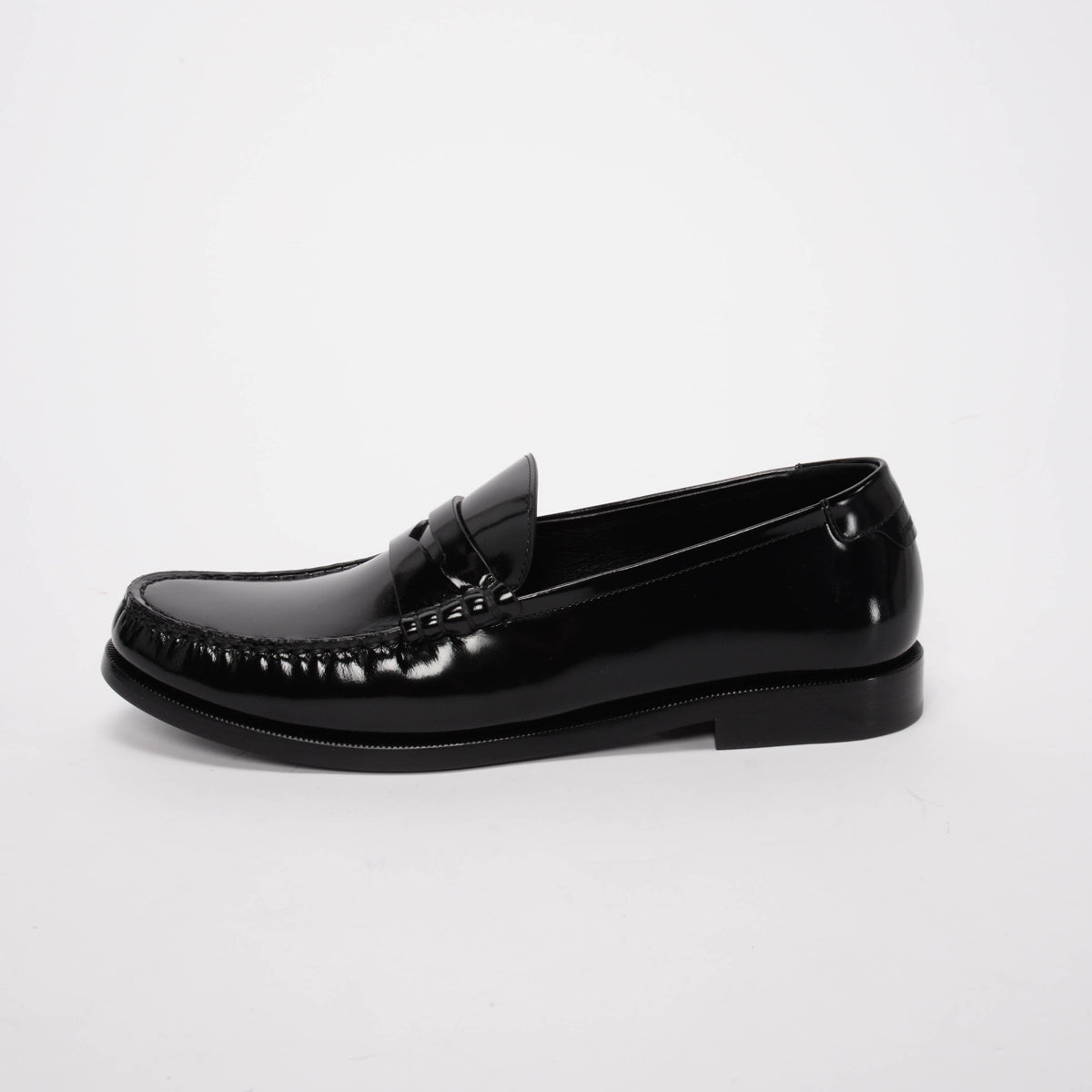 Saint Laurent Black Shiny Calfskin Le Loafer 40