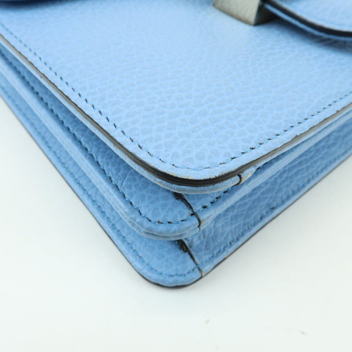 Gucci Light Blue Calfskin Interlocking G Shoulder Bag