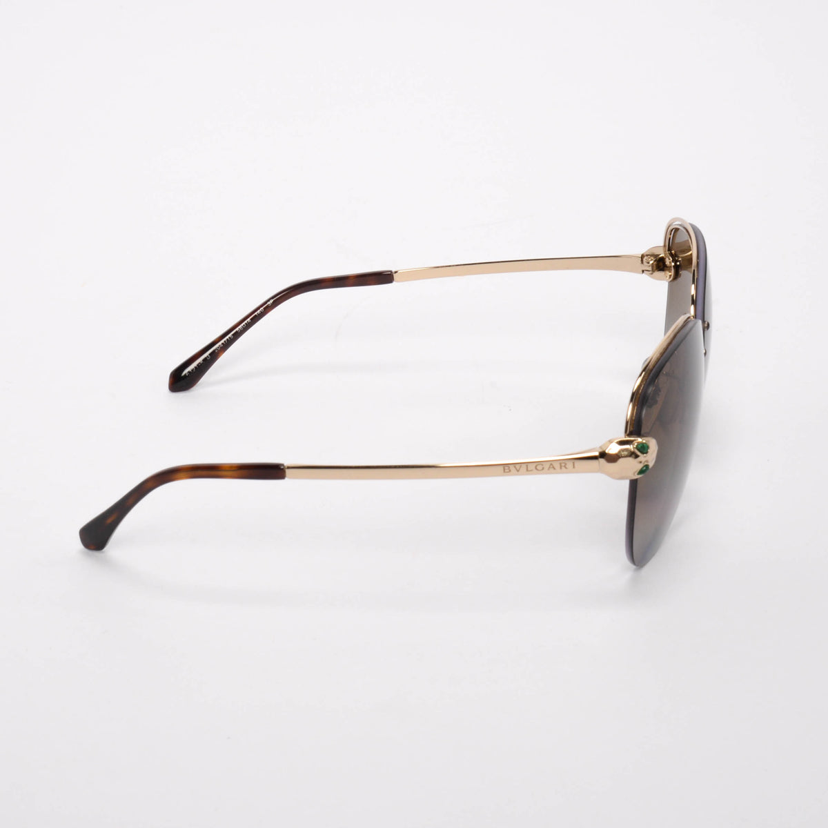 Bulgari Gold Plated Serpenti Pilot Sunglasses