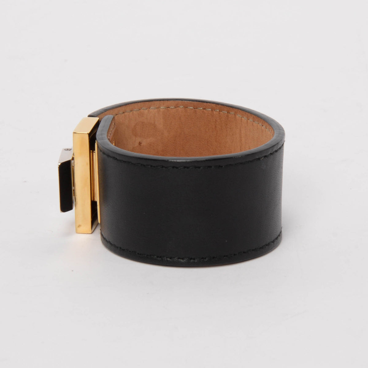 Balenciaga Black Calfskin Le Dix Cuff