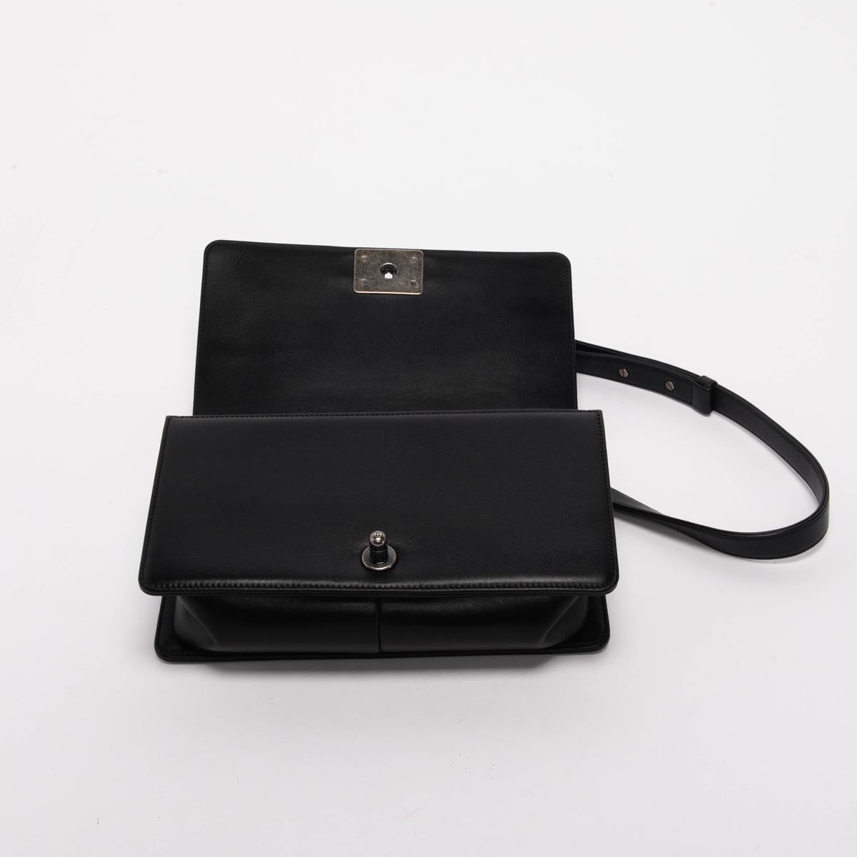 Chanel Black Quilted Lambskin New Medium Boy Bag
