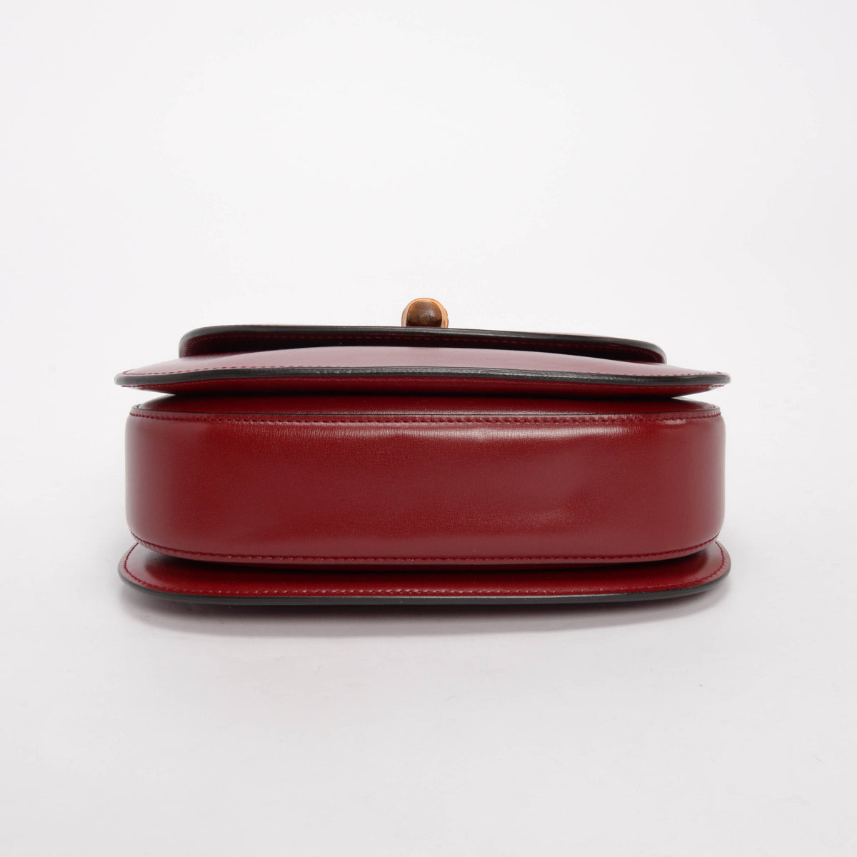 Gucci Rosso Ancora Calfskin Bamboo 1947 Small Bag