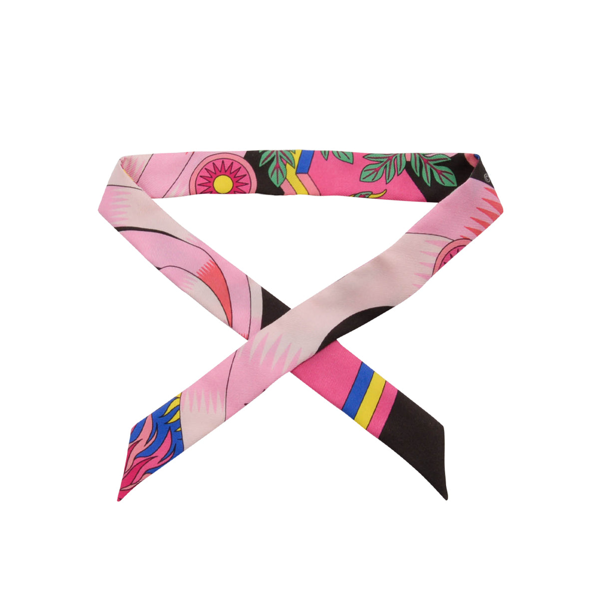 Hermes Rose Vif Silk Upcycling La Source Doll Twilly