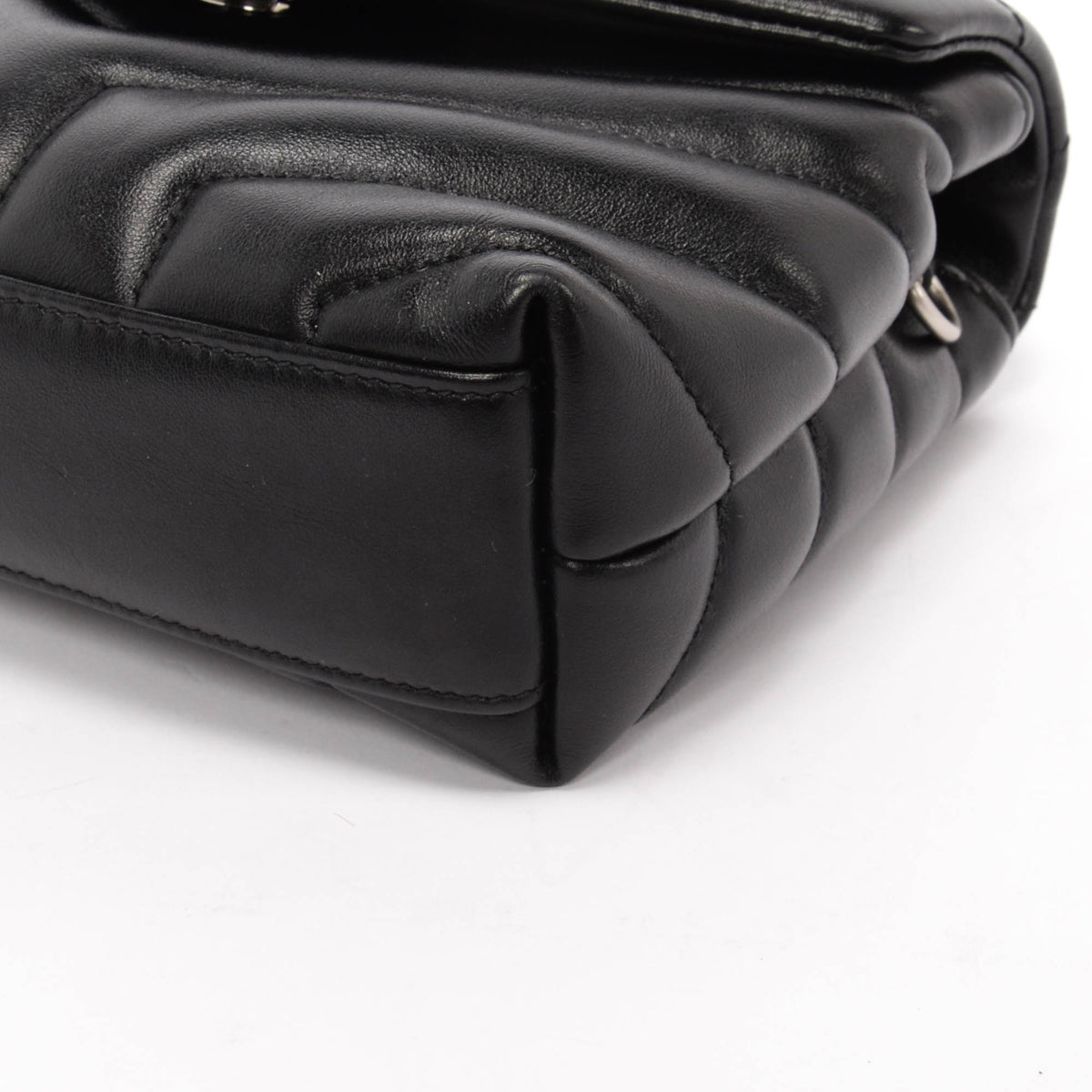 Saint Laurent Black Quilted Calfskin Toy Loulou Bag