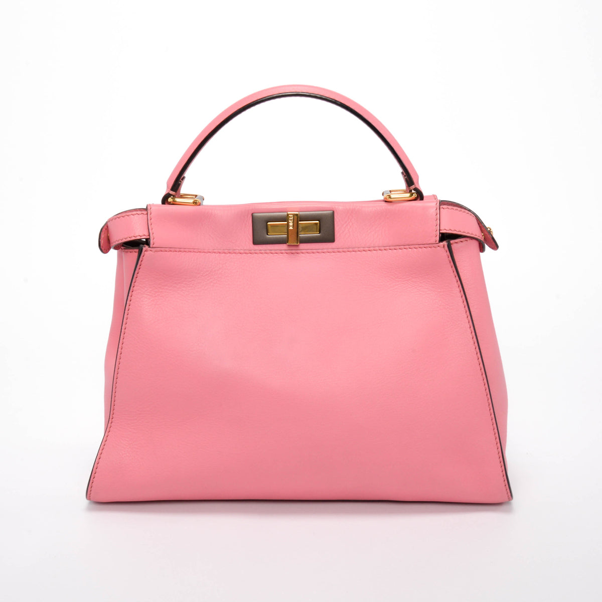 Fendi Pink Calfskin Medium Peekaboo Bag