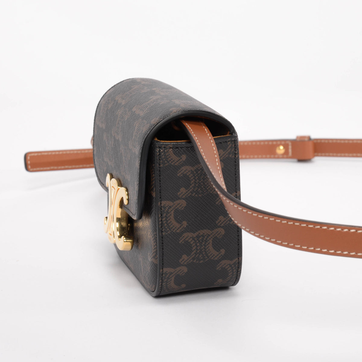 Celine Tan Triomphe Canvas Mini Claude Mini Bag