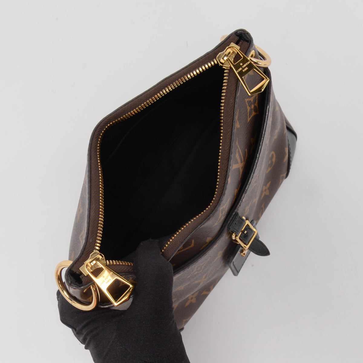 Louis Vuitton Black Monogram Canvas Odeon PM Bag