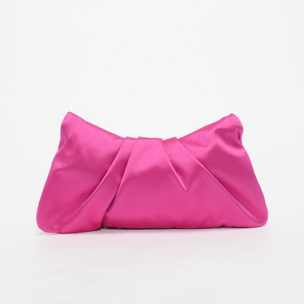 Chanel Fuchsia Quilted Satin CC Flap Clutch