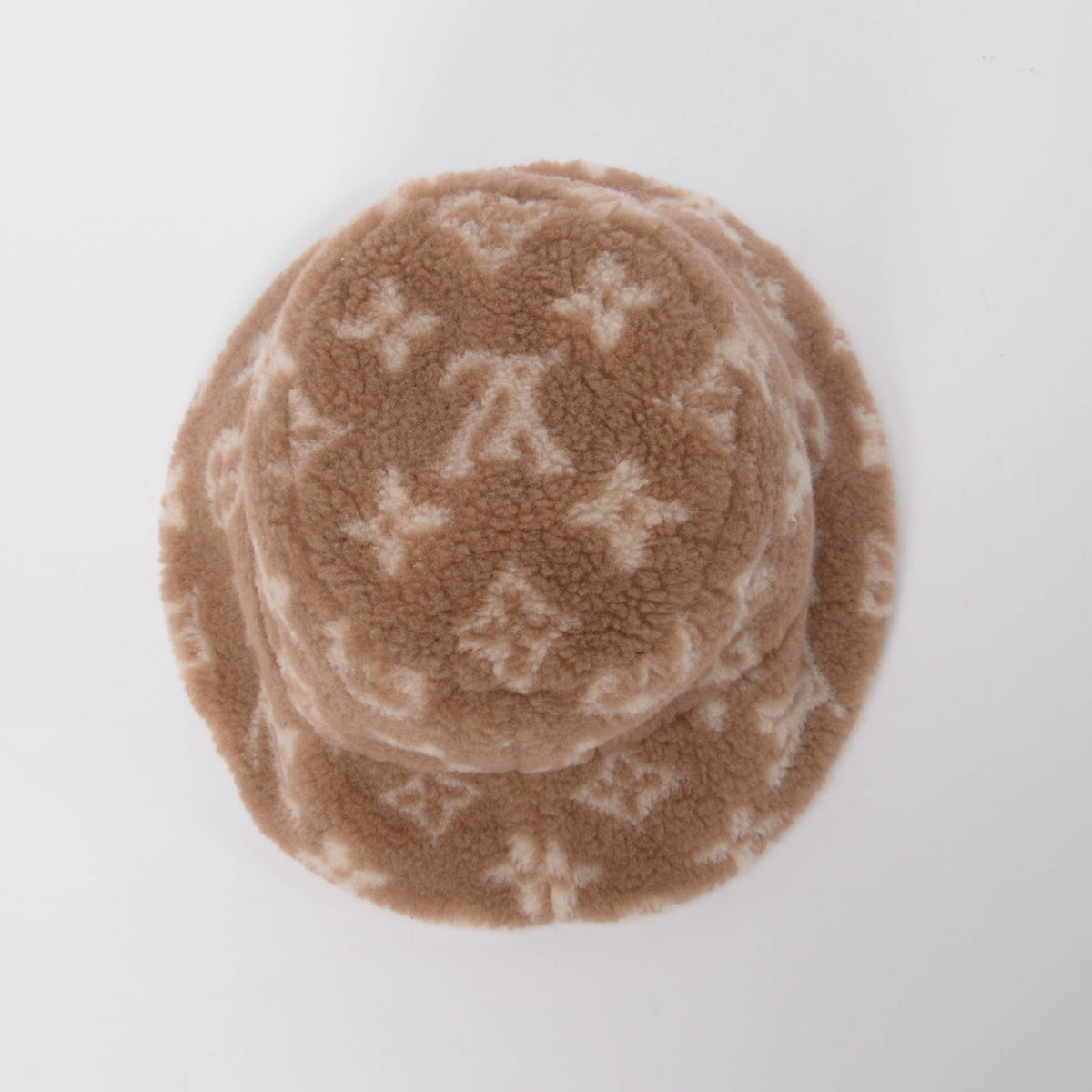 Louis Vuitton Beige Monogram Fleece Bob Bucket Hat